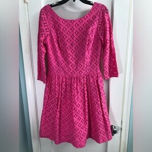 Elegant Pink Lace Dress